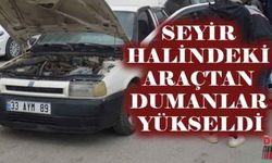 Seyir Halindeki Araçtan Dumanlar Yükseldi