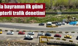 Van'da bayramın ilk günü helikopterli trafik denetimi