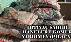 İhtiyaç sahibi hanelere kömür yardımı yapılacak