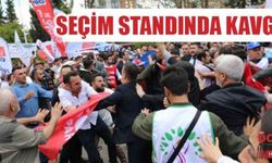 Seçim standında kavga!