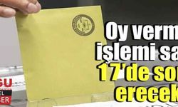 Oy verme işlemi saat 17’de sona erecek
