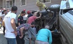 Freni boşalan kamyonet dehşet saçtı