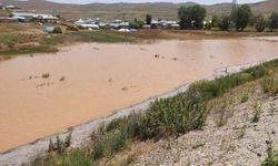 Çaldıran’da sağanak yağmur! Köyün tümünü sel bastı