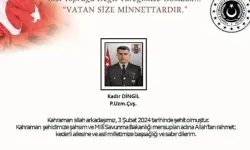 Piyade Uzman Çavuş Kadir Dingil şehit oldu