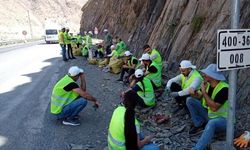 Hakkari-Van kara yolunda çevre temizliği