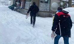 Yoğun kar ve soğuk gazete dağıtımını durduramadı