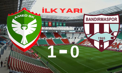 Amedspor- Bandırmaspor Maçında ilk yarı tamamlandı