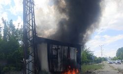 Van’ın Erciş ilçesinde trafo yangını