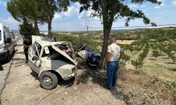 Otomobil ağaca çarptı: 1 ölü 4 yaralı