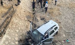 şarampole uçan araç korku dolu anlar yarattı: 1 yaralı