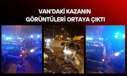 Van'da üç aracın karıştığı kazanın kamera görüntüleri ortaya çıktı