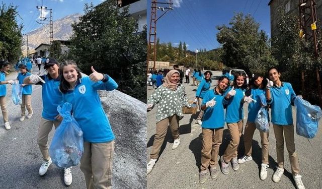  Hakkari'de “Temiz Okulum Temiz Mahallem” temizlik kampanyası