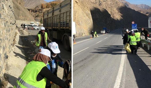 Hakkari-Van Kara Yolunda Çevre Temizliği