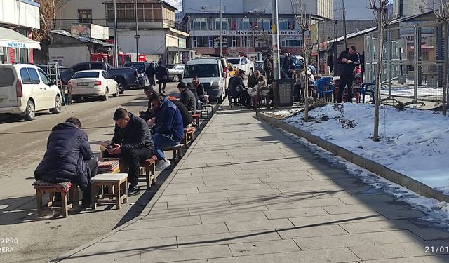 Van’da Gece -20, Gündüz -0: Güneşli havayı fırsat bilenler parklara akın ediyor