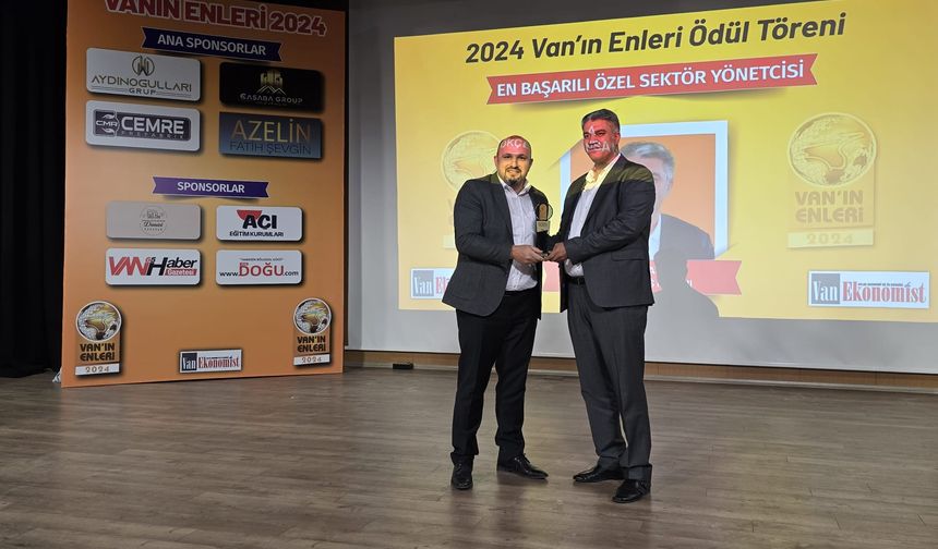 2024 Van'ın Enleri Ödül Töreni: En Başarılı Özel Sektör Yöneticisi Baran Bala Gökçenay