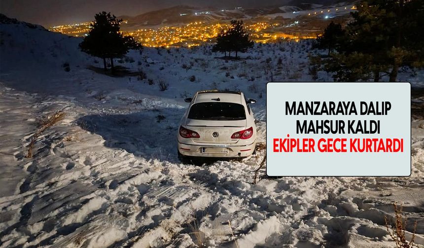 Van’da manzara izlemeye çıktı, saatlerce mahsur kaldı