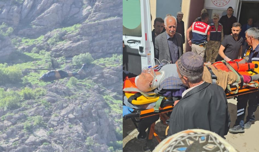 Hakkari'de Pancar Toplarken Ayağını Kırdı, Havadan Kurtarıldı