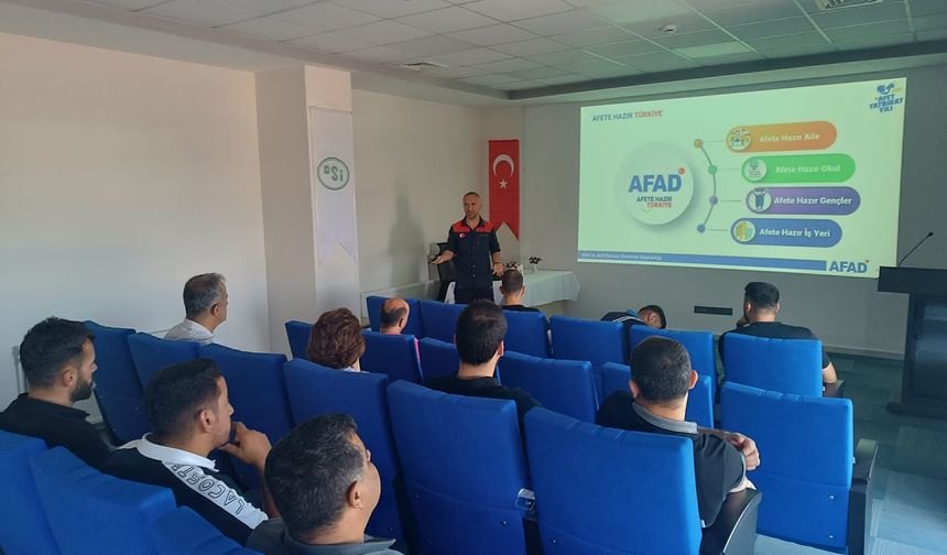 Van’da kamu personeline yönelik afetlere karşı bilinçlendirme eğitimi